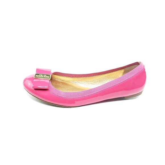 kate spade new york Shoes - Kate Spade New York Bow Ballet Flats Pink Patent Leather Womens Size US 8M